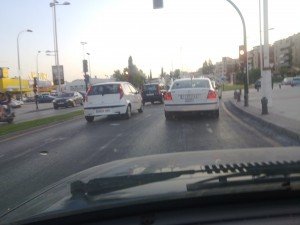 Tráfico ayer en Granada