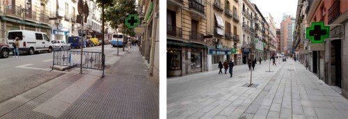 Calle Preciados, antes y después