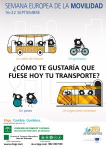 Cartel Semana Europea de la Movilidad del Consorcio de Transportes de Granada