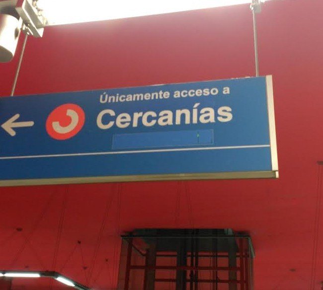 Unicamente acceso a Cercanias